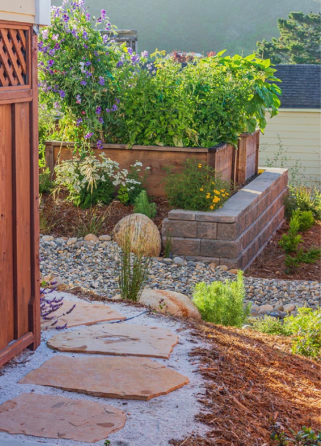 flagstone path hardscaping- residential landscape architecture by Ecological Concerns, Inc