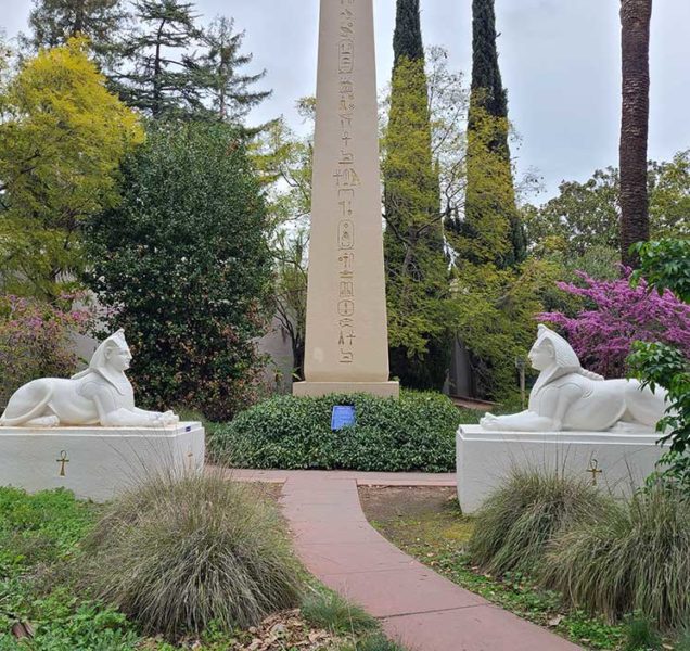 Rosicrucian Museum garden- landscape architecture designed by Ecological Concerns Inc